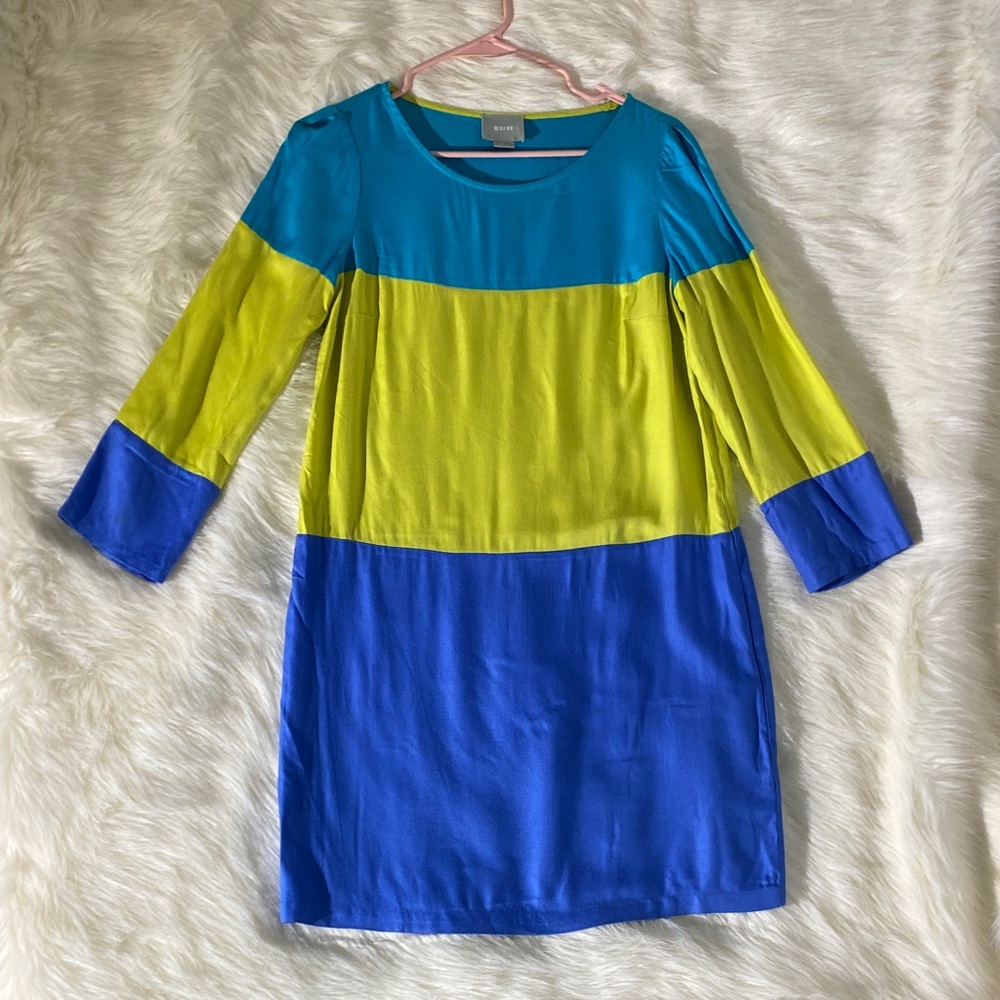 Maeve Blue and Lime Dress